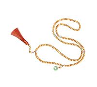 Bbajszx Collar de flecos de cuentas de madera ligero Brazalete de cuentas Cómodo para uso a largo plazo Ideal para viajeros Profesionales Collar de meditaciones Brazalete de cuentas en