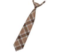 Bbajszx Corbata preatada ajustada Corbata JK a rayas a cuadros marrón vintage Pajarita universitaria japonesa con lazo para uniforme escolar preatada