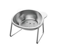 Bbajszx Cuenco para Gatos, Apto para Barba, Cuenco para Comida para Gatos, alimento para Mascotas de Acero Inoxidable con Soporte de Metal para Perros pequeños criados para Perros de Interior
