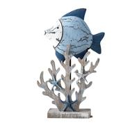 Bbajszx Decoración Costera Espacial, de Madera Pintada, Acento para Estante, Escritorio, Consola, casa de Playa, Estilo mediterráneo, Adorno de costero, casa de Playa, Estilo de Estante, temática