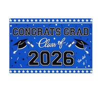 Bbajszx Elegante Fondo de Graduación 2026 Diseño en Oro Negro Tela de Poliéster Resistente Ideal para Celebraciones Imágenes Fondo de Graduación de Petróleo