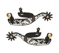 Bbajszx Espuela de Caballo de Metal para Hombre Occidental, espuela de Cuerda con decoración de Botas de Engranaje, Accesorios para Montar a Caballo, decoración de Botas Duradera