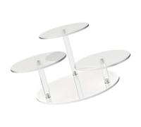 Bbajszx Estante acrílico Transparente de 3 Niveles de Grado de Laboratorio, diseño de Ajuste para Caja, exhibición de Juguetes y Suministros para Manualidades, Soporte acrílico componenteizado