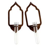 Bbajszx Estante para macetas de Madera con Forma de Tubo de Transparente, Soporte para estación de propagación de Plantas para Montaje en Pared, para decoración, Cubierta Colgante para Hierbas