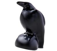 Bbajszx Estatua de Cuervos de obsidiana, Estatua de Cuervo de Tallada a Mano, esculturas de Animales de curativo, Adornos coleccionables, Regalos, Estatua de Cuervo