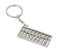 Bbajszx Estilos Llavero de ábaco de 8 cuentas Llavero de ábaco de metal fuerte Accesorio decorativo para llaves de y mochilas Llavero de calculadora tradicional