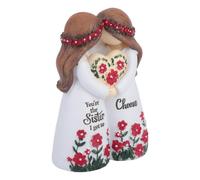 Bbajszx Figuras de Hermanas de Almas Estatua de Resina esculturas de Hermanas Decoraciones únicas para hogar Regalo de Amistad para Hermanas Mejores Amigas Adorno de para Mujer
