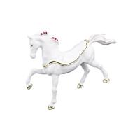Bbajszx Joyero de caballo Zodiacs con compartimento secreto, adorno de aleación de esmalte de cerámica/para decoración del hogar y regalos, almacenamiento de esculturas de animales