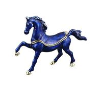 Bbajszx Joyero de caballo Zodiacs con compartimento secreto, adorno de aleación de esmalte de cerámica/para decoración del hogar y regalos, almacenamiento de esculturas de animales