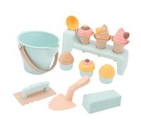 Bbajszx Juego de Creativo, Cubo de de Playa, Juguete con moldes de Cono de Helado para Actividades Aire Libre, Castillo de, Juguete de Actividad, Juego de Playa para niños
