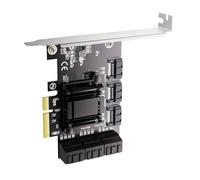 Bbajszx La Tarjeta adaptadora PCIE 4X SATA3.0 Proporciona conectividad rápida de 9 Puertos y 6 Gbps para constructores de