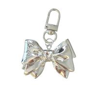Bbajszx Llavero con lazo de metal, colgante, bolso decorativo colgante encantador, colgante para teléfono, mochila para mujer, bolso, regalo con dije para niñas, llavero con lazo de metal