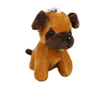 Bbajszx Llavero de Peluche de Pug en Miniatura y Pastor, Dark Brown