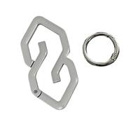 Bbajszx Llavero geométrico de aleación con cierre de resorte seguro, ideal para mochilas e ideas, colgante de llave
