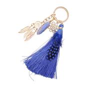 Bbajszx Llavero inspirado en Dream Catcher Cuentas hexagonales Pieles sintéticas Borlas Llavero Accesorio elegante Regalo hecho a mano Dream Catcher Llavero con plumas