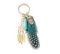 Bbajszx Llavero inspirado en Dream Catcher Cuentas hexagonales Pieles sintéticas Borlas Llavero Accesorio elegante Regalo hecho a mano Dream Catcher Llavero con plumas