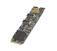 Bbajszx Módulo de expansión Tipo C de Salidas de 10 Gbps Desde PCIe M Link para USB 3 versión 2 y Tarjeta USB C del Panel Frontal de Almacenamiento