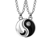 Bbajszx Parejas Colgante Collar Cadena para Mujeres Hombres Personalizado a juego para Costura Amigo Collares Chi Collar