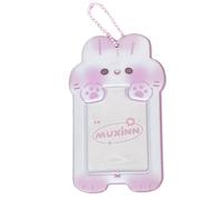 Bbajszx Portatarjetas de PVC con Forma de Animal de Dibujos Animados, Estuche Transparente para Tarjetas, Bolsa de Acceso para Tarjetas de Campus para Estudiantes, Accesorio Bonito