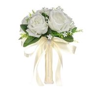 Bbajszx Ramo Hecho a Mano para decoración de Boda, Flores combinadas, Ramo de Rosas para Elegante celebración de Aniversario, Lanzamiento de Boda