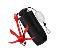 Bbajszx Sistemas de Amarre de rezón Plegables portátiles de 1, 5 Libras con Cuerda Resistente Amarre Ligero para Barcos de 700 g y 4 Puntas Ideal para embarcaciones pequeñas Inflables Bote Inflable