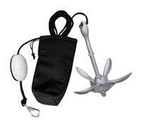 Bbajszx Sistemas de Amarre de rezón Plegables portátiles de 1, 5 Libras con Cuerda Resistente Amarre Ligero para Barcos de 700 g y 4 Puntas Ideal para embarcaciones pequeñas Inflables Bote Inflable