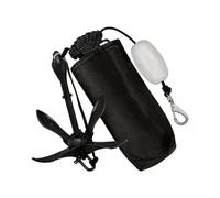 Bbajszx Sistemas de Amarre de rezón Plegables portátiles de 1, 5 Libras con Cuerda Resistente Amarre Ligero para Barcos de 700 g y 4 Puntas Ideal para embarcaciones pequeñas Inflables Bote Inflable