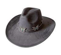 Bbajszx Sombrero de de ante con adornos de cadena de para protección solar de, cosplay cómodo para fiestas occidentales para mujeres