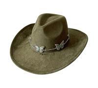 Bbajszx Sombrero de de ante con adornos de cadena de para protección solar de, cosplay cómodo para fiestas occidentales para mujeres