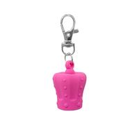 Bbajszx Tapas de llavero para bálsamo labial Elegante de bálsamo labial Soporte para llaves Accesorio esencial para llaves Textura de silicona Adecuado para mujeres y niñas Fundas de repuesto