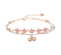 Bbajszx Tobillera de Cobre Ligera Hecha a Mano con Campanas Informales, Accesorio para Tobillo, Accesorios de Cadena para pie para Mujer, Pulsera de Tobillo con Dije de Cobre