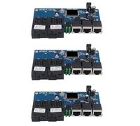 Bbajszx Transceptor Industrial de Fibra Opt de 100 Mbps con 2 Fibras y 3 Puertos Ethernet Transmisión de 20 KM Red Estable Equipo de Herramientas de Red