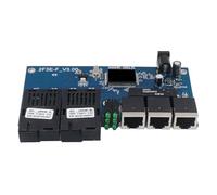 Bbajszx Transceptor Industrial de Fibra Opt de 100 Mbps con 2 Fibras y 3 Puertos Ethernet Transmisión de 20 KM Red Estable Equipo de Herramientas de Red