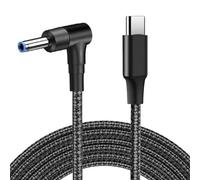 Bbajszx UsbC TypeC a DC4.5x3.0mm PD100W disparadores Cable de alimentación convertidor Adaptador línea para monitores LCD portátiles Cargador 5.9ft