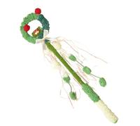 Bbajszx Varilla de Juguete para Gatos para estimular la curiosidad de los felinos, Varita con borlas, Navidad para Mascotas activas y Ejercicios Divertidos, Juguete de Felpa Envuelto para Juegos y