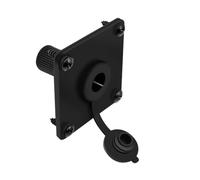 Bbajszx Zócalo Sellado DC5521, Conector de Panel de 12 V 5 A 60 W, Placa Frontal de Zinc, Cubierta adjunta, Caja de batería Solar Apertura Exterior para Engranajes Marinos Zócalo de Panel Conector de