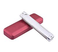 BBAUER armonica harmonica arpa de boca Armónica polifónica de 24 hoyos en clave C, adecuada para que estudiantes adultos toquen instrumentos musicales(Color:#A)