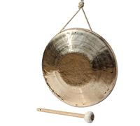 BBAUER instrumentos musicales gong tibetanoInstrumento de tubo de cobre de 31-36 cm Gongs de bronce de tubo de cobre con martillo de rendimiento circular(Color:33cm,Size:)