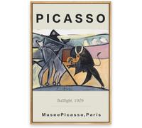BBAUER Póster de corrida de toros de Pablo Picasso, pintura famosa, lienzo moderno, arte de pared, impresión de Pablo Picasso para sala de estar, decoración del hogar, imagen 50x70cm sin marco