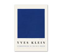 BBAUER Yves Klein Pintura monocromática azul Póster de Yves Klein Arte de pared azul Impresiones de Yves Klein para el hogar Lienzo Arte de la pared Decoración Imágenes 50x70 cm Sin marco