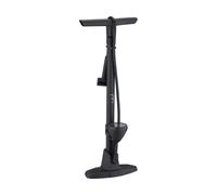 BBB BFP-20 Cycling AirWave BFP-20-Bomba de pie con manómetro, Bomba de Mano con DualHead 3.0 para Presta Dunlop y Schrader, Color Negro, Unisex, 620 mm