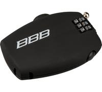 BBB Cycling -Candado antirrobo con combinación de 3 dígitos numéricos, hecho de acero especialmente para bicicletas de carretera, MTB o urbanas. Negro. 1.6mmx670mm - Modelo MiniCase BBL-53