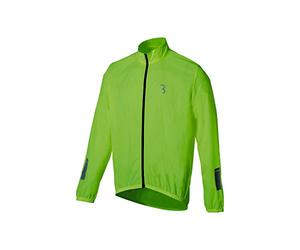 BBB - Chaqueta de ciclismo BBW-148, ligera, impermeable y cortavientos, para ciclismo en bicicleta de montaña, de carreras y de ciudad, para hombre, mujer y niños, todo el año, Unisex adulto, color Amarillo (Neon Yellow), tamaño XXXL