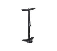 BBB Cycling AirSteel Bomba de Aire para Bicicleta | Bomba de pie con manómetro | Bomba de Mano con DualHead 3.0 para Presta Dunlop y Schrader | BFP-27 | Negro