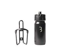 BBB Bike Water Bottle Cage Combination Fueltank Comptank Botella de Agua (550 ml) y combinación de Jaula para Bicicleta, Ajuste Universal, Color Mate, Blanco y Negro, Unisex, Black/Black White