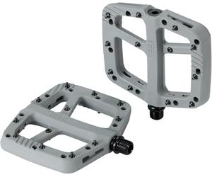 BBB Cycling Decoder Pedales MTB - Pedales para Bicicleta de Montaña - Plataforma de Composite con Agarre Firme y Pinchos Ajustables - Pedales de Bicicleta - Gris Mate - BPD-37