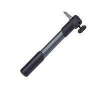 BBB Cycling - Minibomba de mano de bicicleta con DualHead 3.0 universal para válvulas Presta Dunlop y Schrader. Color Gris - Modelo WindRush S BMP-55