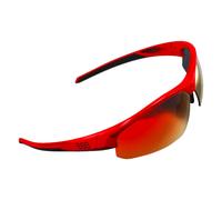 BBB Cycling - Gafas de sol deportivas unisex para ciclismo, con lentes intercambiables clásicas, ligeras con protección UV. Color rojo brillante - Modelo Impress BSG-58
