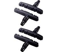 BBB Cycling Unisex's BBS-16 TriStop Bike Shoes, Compatible with V-Brake Systems, 2 Pairs (4 Pieces) -Black, One Size