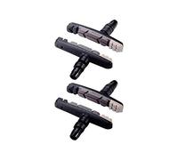 BBB Cycling Unisex's BBS-16 TriStop Bike Shoes, Compatible with V-Brake Systems, 2 Pairs (4 Pieces) -Black, One Size